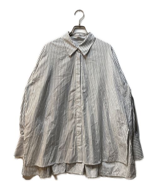 COCODEAL（ココディール）COCODEAL (ココディール) ストライプボリュームスリーブシャツ ホワイト サイズ:2の古着・服飾アイテム