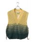 Knuth Marf（クヌースマーフ）の古着「side zip knit vest 半袖ニット」｜イエロー×グリーン