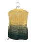 Knuth Marf (クヌースマーフ) side zip knit vest 半袖ニット イエロー×グリーン サイズ:Free 未使用品：5000円