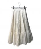 HER LIP TOハーリップトゥ）の古着「Stripe Jacquard Volume Skirt」｜ホワイト
