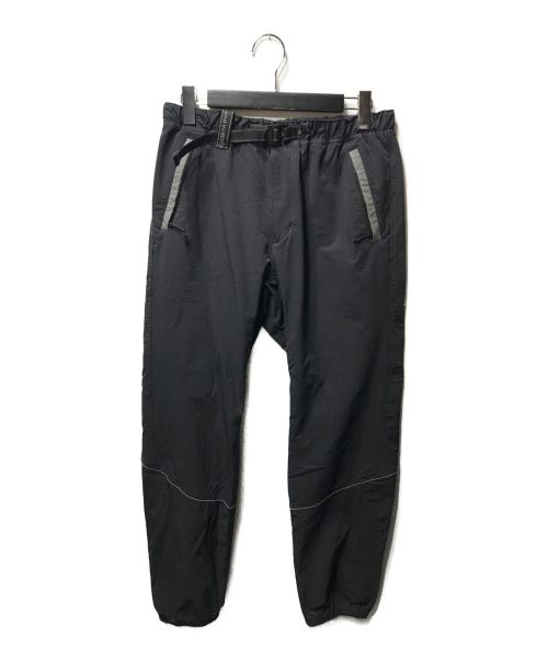 and wander（アンドワンダー）and wander (アンドワンダー) nylon double cloth pants ナイロンダブルクロスパンツ AW93-FF015 ブラック サイズ:36の古着・服飾アイテム