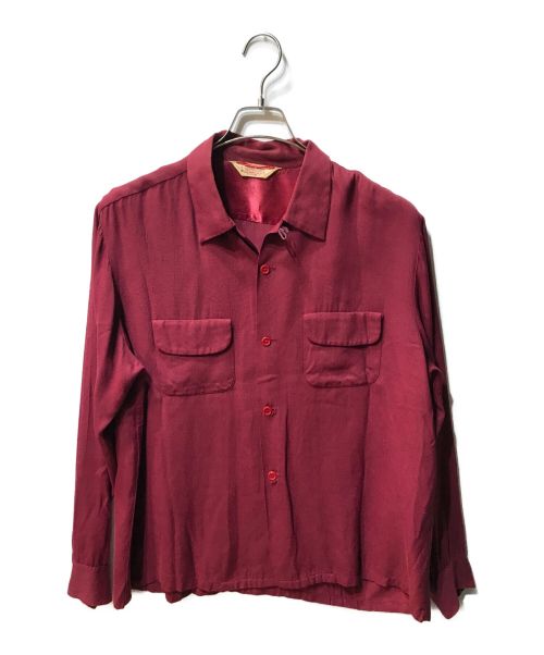 Pilgrim（ピルグリム）PILGRIM (ピルグリム) 50's オープンカラーシャツ レッド サイズ:Ｌの古着・服飾アイテム