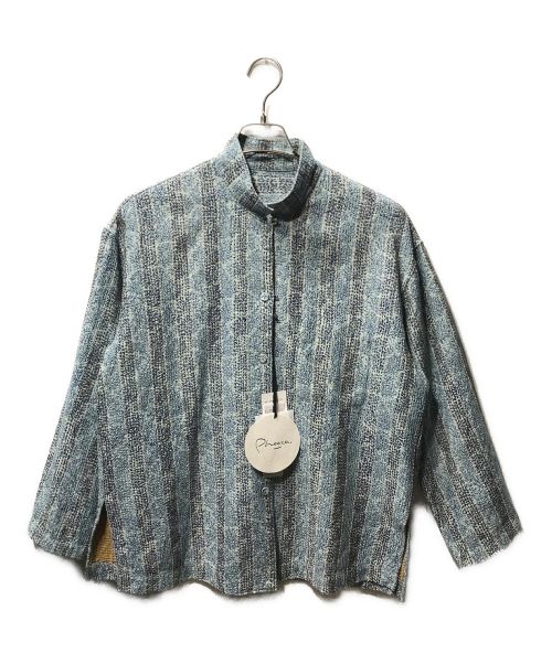 pheeta（フィータ）Pheeta (フィータ) Paulaシャツジャケット スタンドカラー PH22SS-06 ブルー サイズ:Ｆの古着・服飾アイテム