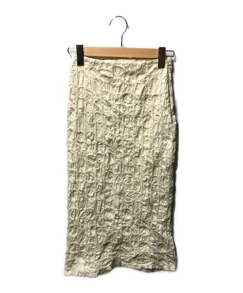 CELFORD（セルフォード）CELFORD (セルフォード) シャーリングタイトスカート CWFS232014 ホワイト サイズ:36の古着・服飾アイテム