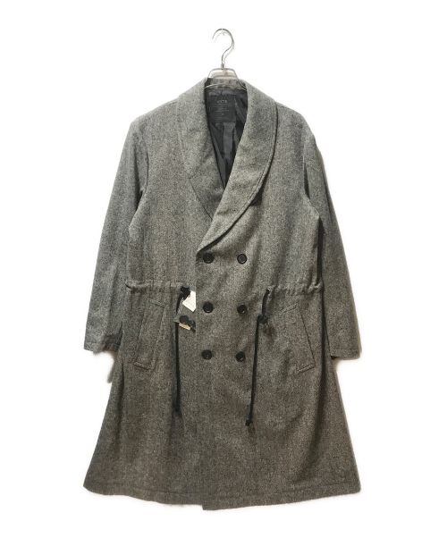 s'yte（サイト）s'yte (サイト) Etermine Nep Tweed Shawl Collar Double Coat UV-C48-104 グレー サイズ:3 未使用品の古着・服飾アイテム