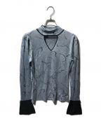 Knuth Marfクヌースマーフ）の古着「2way puff sleeve pattern knit」｜ブルー