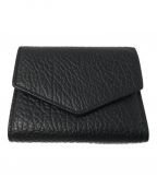 Maison Margielaメゾンマルジェラ）の古着「4ステッチカーフ三つ折り財布 S56UI0136」｜ブラック