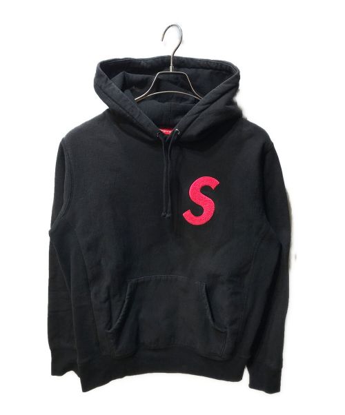 SUPREME（シュプリーム）Supreme (シュプリーム) 19AW S Logo Hooded Sweatshirt ブラック×ピンク サイズ:Ｓの古着・服飾アイテム