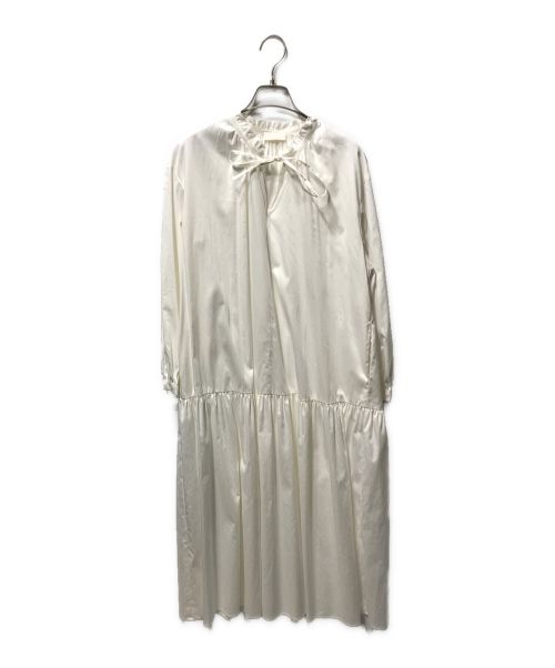 BALLSEY（ボールジィ）BALLSEY (ボールジィ) ハイカウントサテン ティアードワンピース ホワイト サイズ:36の古着・服飾アイテム