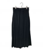 foufouフーフー）の古着「velour flare skirt　ロングスカート」｜ブラック