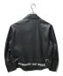 GU (ジーユー) UNDERCOVER (アンダーカバー) フェイクダブルライダースジャケット ブラック サイズ:Ｍ：4800円