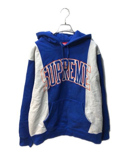 SUPREME（シュプリーム）SUPREME (シュプリーム) Paneled Arc Hooded Sweatshirt ブルー×グレー サイズ:Ｌの古着・服飾アイテム