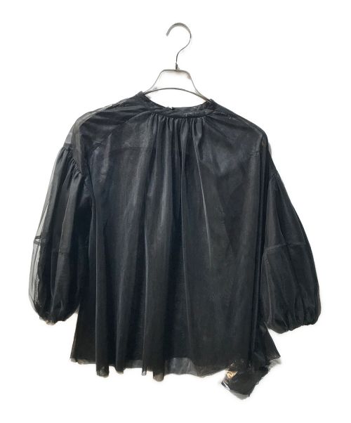 CLANE（クラネ）CLANE (クラネ) SHEER TULLE BALLOON SLEEVE TOPS ブラック サイズ:1の古着・服飾アイテム