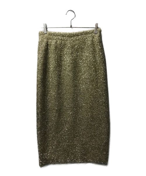 machatt（マチャット）machatt (マチャット) グリッターニットスカート ゴールド サイズ:Ｆの古着・服飾アイテム