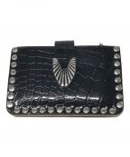 TOGA PULLAトーガ プルラ）の古着「Leather wallet studs コインケース」｜ブラック