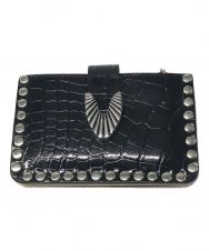 TOGA PULLA (トーガ プルラ) Leather wallet studs コインケース ブラック