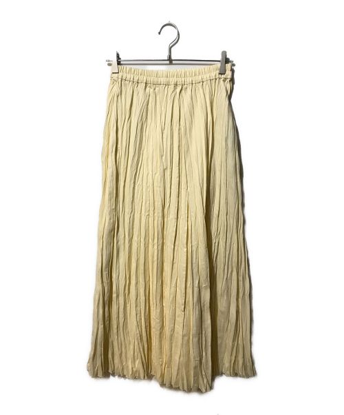 RIVER MAIL（リバーメイル）RIVER MAIL (リバーメイル) ベイクド・クリンクル・スカート プリーツスカート クリーム サイズ:Fの古着・服飾アイテム