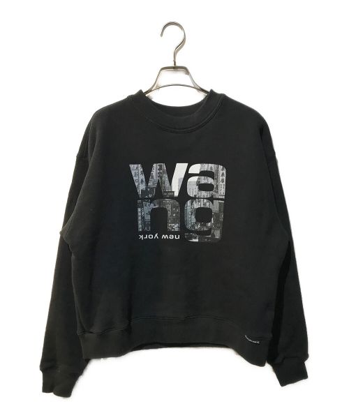 ALEXANDER WANG（アレキサンダーワング）ALEXANDER WANG (アレキサンダーワン) Heavy Terry Graphic Sweatshirt ブラック サイズ:XSの古着・服飾アイテム