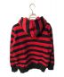 SUPREME (シュプリーム) Striped Pullover Hoodie　07ＡＷ ブラック×レッド サイズ:Ｌ：11000円