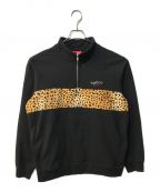 SUPREMEシュプリーム）の古着「Leopard Half Zipsweatshirt」｜ブラック