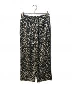ESLOW×Spick and Spanエスロー×スピックアンドスパン）の古着「LEOPARD PRINT TAPERED PANTS A2023FP221」｜ブラック