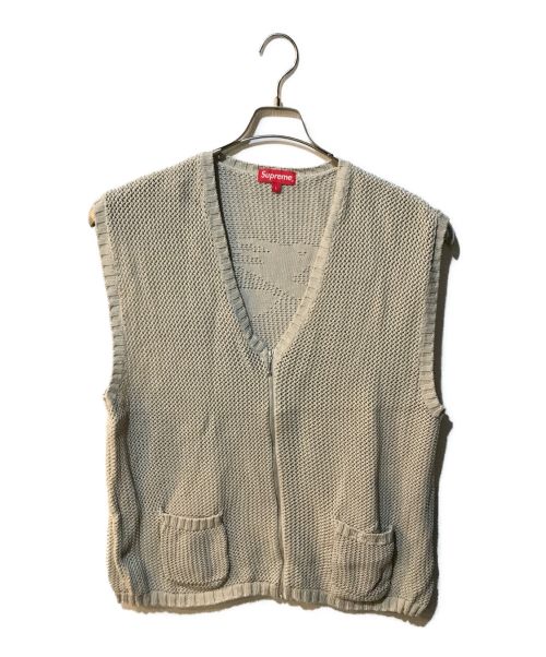 SUPREME（シュプリーム）SUPREME (シュプリーム) Dragon Zip Up Sweater Vest　23SS グレー サイズ:Ｌの古着・服飾アイテム