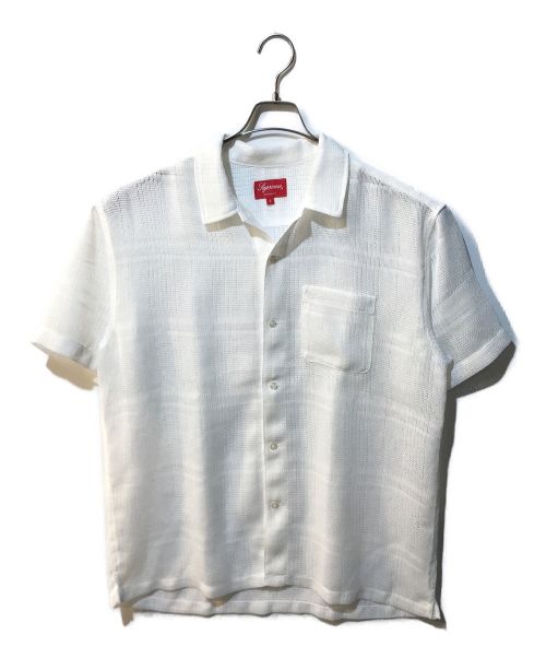 SUPREME（シュプリーム）SUPREME (シュプリーム) Mesh Stripe S/S Shirt　23SS ホワイト サイズ:Ｌの古着・服飾アイテム