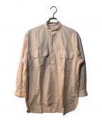 COMOLIコモリ）の古着「プルオーバー カーゴシャツ T01-02005」｜ピンク