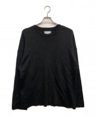 MAISON SPECIAL (メゾンスペシャル) 14G Milan Ribs Prime-Over Crew Neck Knit Pullover ブラック サイズ:2