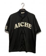 AICHE (アイチェ) ベースボールシャツ ブラック サイズ:L