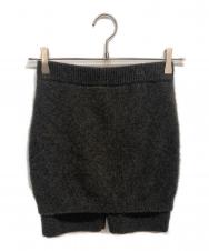 CLANE (クラネ) PANTS LAYERED YAK MINISKIRT グレー サイズ:1