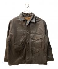 POST O'ALLS (ポストオーバーオールズ) CRUZER 8 goatskin JACKET ブラウン サイズ:XL