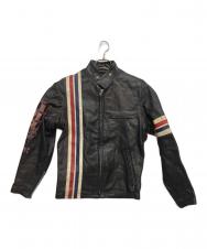 Schott (ショット) ライン シングル ライダース ジャケット ブラック サイズ:S