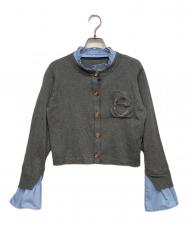 eimy istoire (エイミーイストワール) Attached collar カーディガン グレー サイズ:FREE
