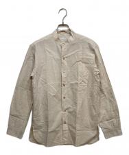 MACKINTOSH (マッキントッシュ) 綿麻スラブ 無地 バンドカラーシャツ ベージュ サイズ:M