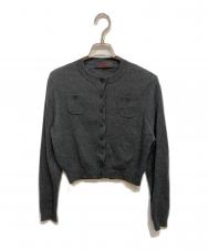 CABaN (キャバン) コットンカシミヤ クルーネックカーディガン グレー サイズ:XS