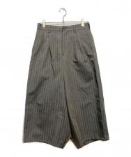COMME des GARCONS COMME des GARCONS (コムデギャルソン コムデギャルソン) クロップド ストライプ パンツ グレー サイズ:XS