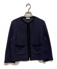 BALLSEY (ボールジィ) カラミ ノーカラージャケット ネイビー サイズ:36