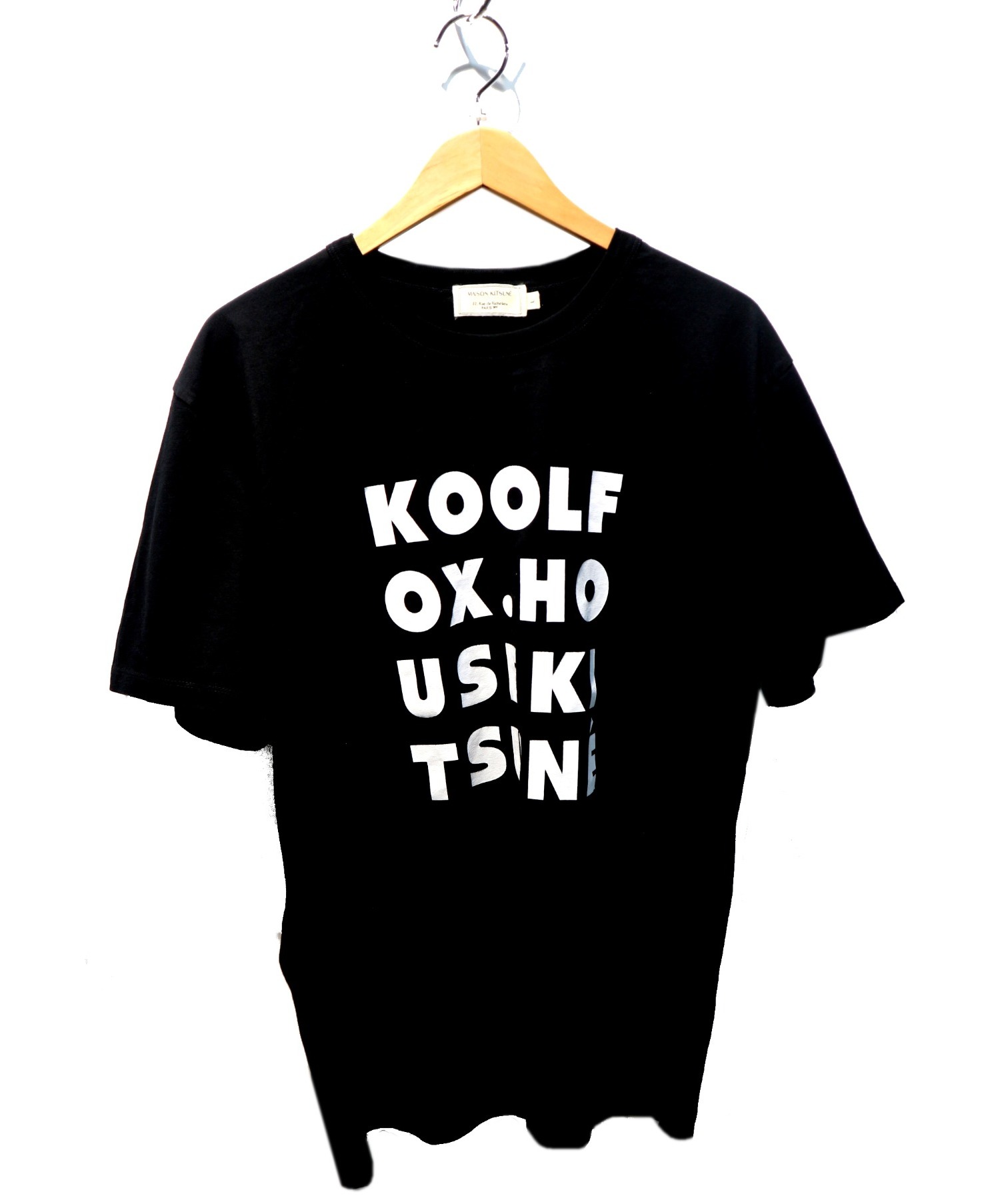 中古 古着通販 Maison Kitsune メゾンキツネ 半袖tシャツ ブラック サイズ ｌ ブランド 古着通販 トレファク公式 Trefac Fashion