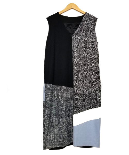 中古 古着通販 Maxmara マックスマーラ ノースリーブワンピース ブラック ホワイト サイズ 44 ブランド 古着通販 トレファク公式 Trefac Fashion