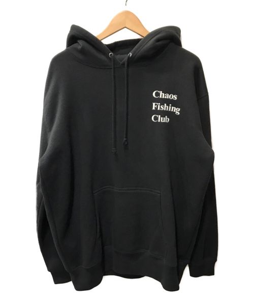 CHAOS FISHING CLUB（カオスフィッシングクラブ）CHAOS FISHING CLUB (カオスフィッシングクラブ) プルオーバーパーカー ブラック サイズ:Lの古着・服飾アイテム