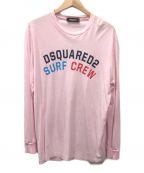 DSQUARED2ディースクエアード）の古着「True Surf Style Sweatshirt」｜ピンク