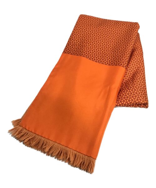 HERMES（エルメス）HERMES (エルメス) シルクアンゴラショール オレンジの古着・服飾アイテム