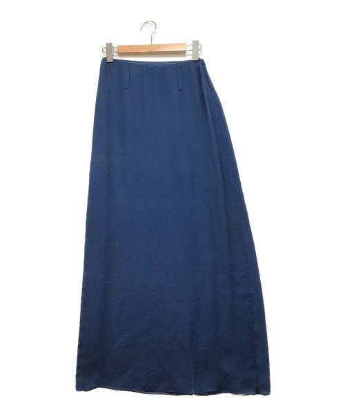 PRADA（プラダ）PRADA (プラダ) Silk Chiffon Long Skirt ネイビー サイズ:38の古着・服飾アイテム