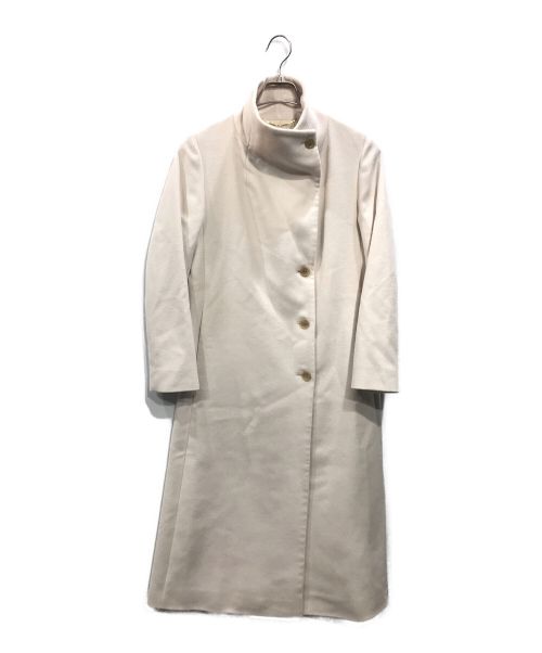 ROPE（ロペ）ROPE (ロペ) プレミアムカシミヤショールカラーコート ホワイト サイズ:Sの古着・服飾アイテム