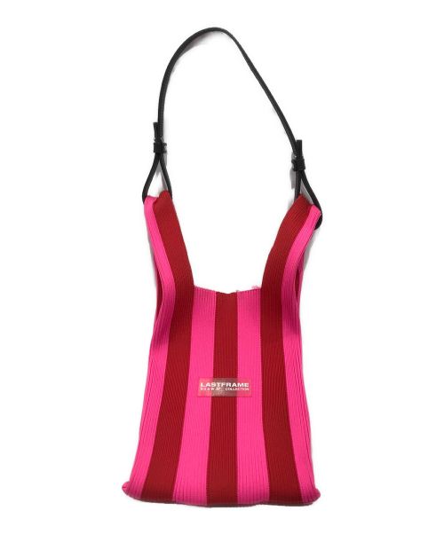 LASTFRAME（ラストフレーム）LASTFRAME (ラストフレーム) STRIPE MARKET BAG SMALL ピンクの古着・服飾アイテム