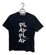 PLAY COMME des GARCONS (プレイコムデギャルソン) プリントTシャツ ブラック サイズ:L
