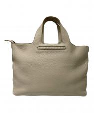 BOTTEGA VENETA (ボッテガベネタ) イントレチャートラインレザーハンドバッグ ベージュ