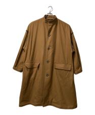 TOMORROW LAND (トゥモローランド) Super170’sウールフランネル スタンドカラーコート ブラウン サイズ:M