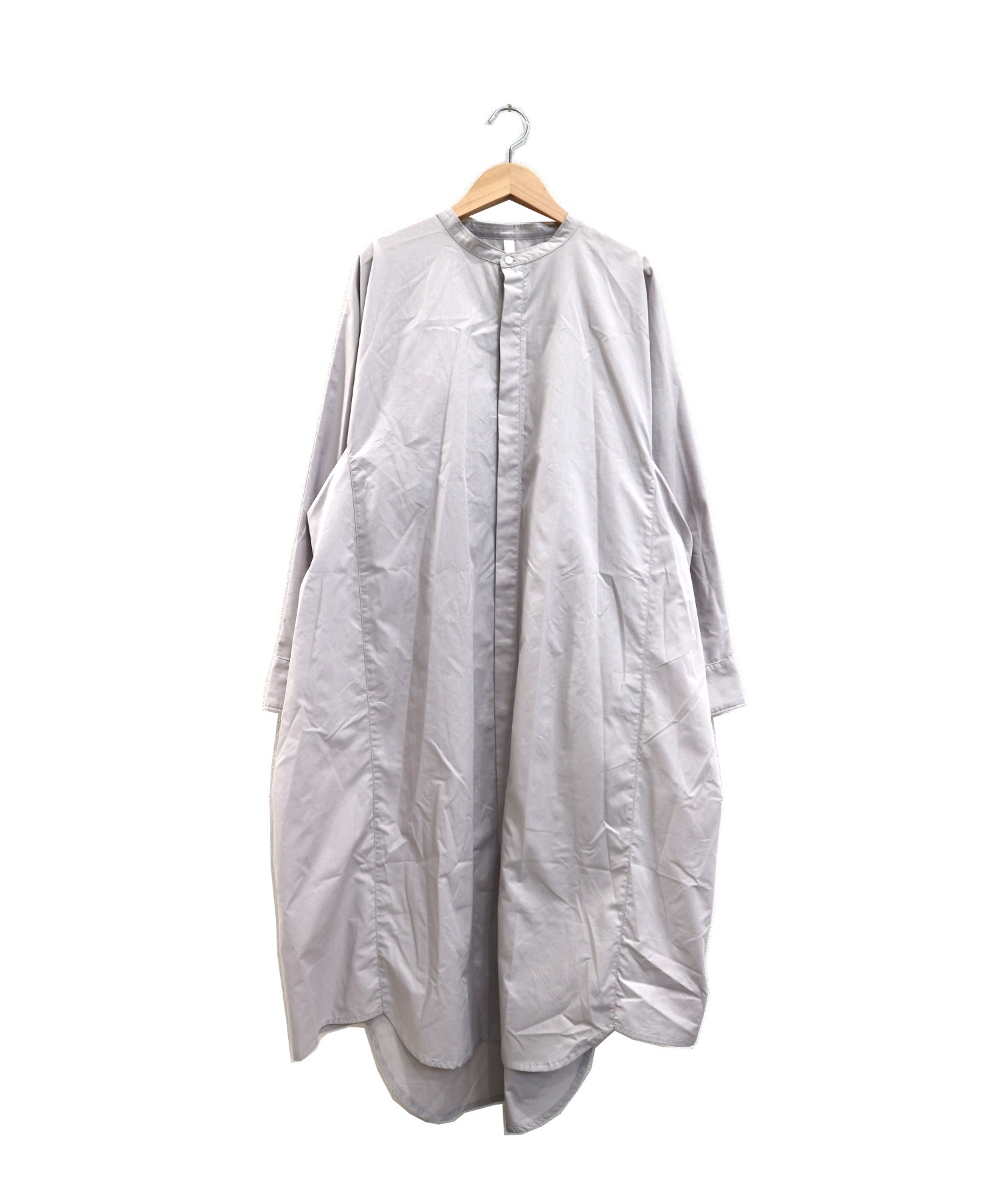 中古 古着通販 Kelen ケレン バンドカラーワイドデザインシャツワンピース グレー サイズ S ss Agne ブランド 古着通販 トレファク公式 Trefac Fashion